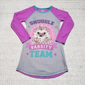 Komar Kids Girls Hedgehog Nightgown Snuggle Varsity Team Sleepshirt Size…